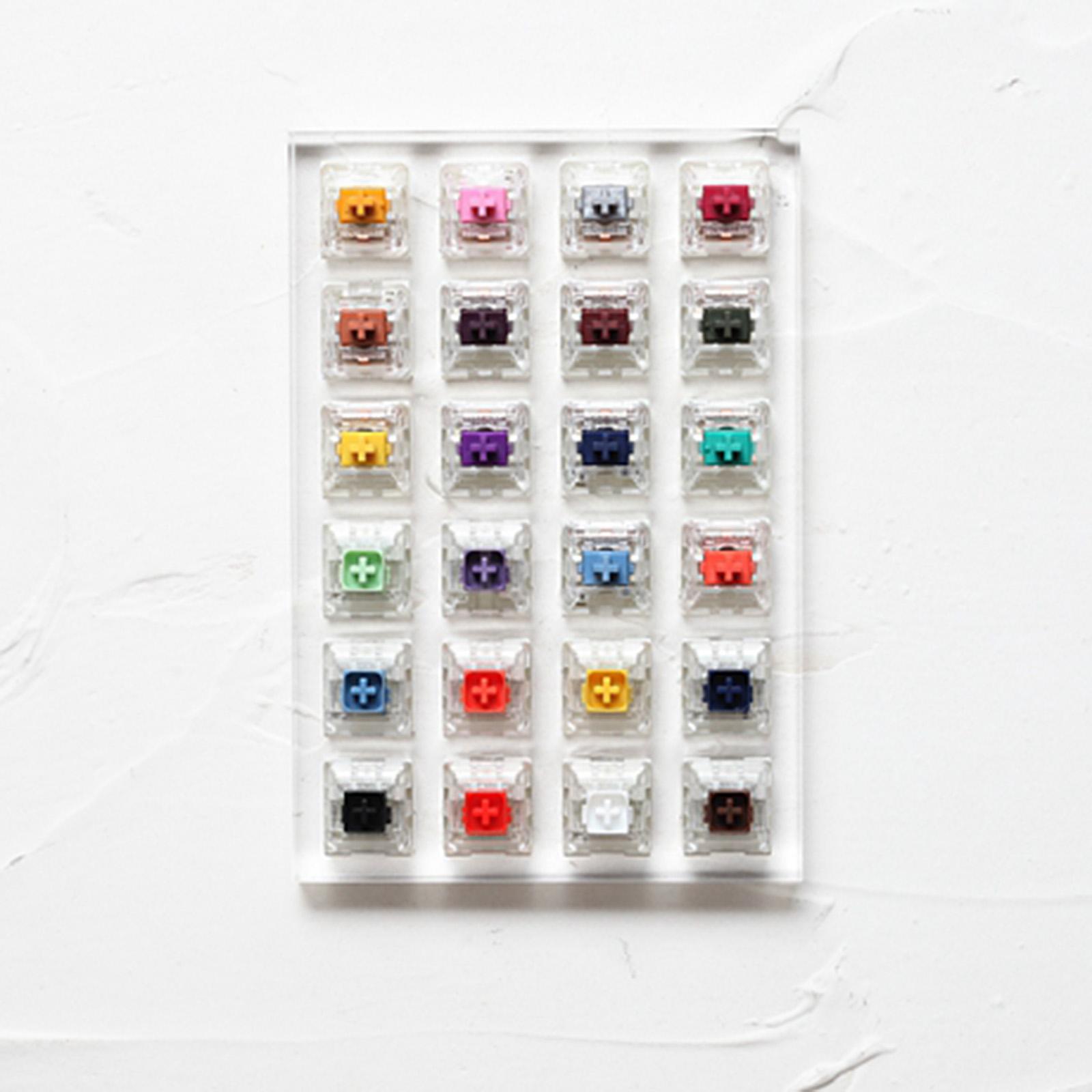 Switch Tester Mechanical 24 Keys - Acrylic Pro 24-Key Clear Switches Tester