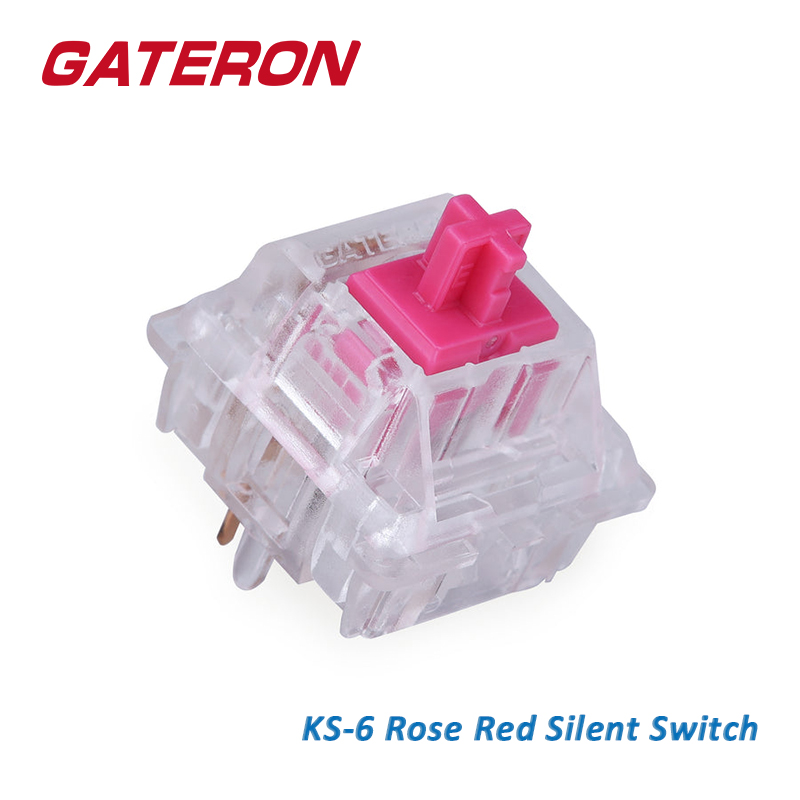 Silent Switch Mechanical Keyboard - GATERON KS-6 Hoa Hồng Đỏ Im