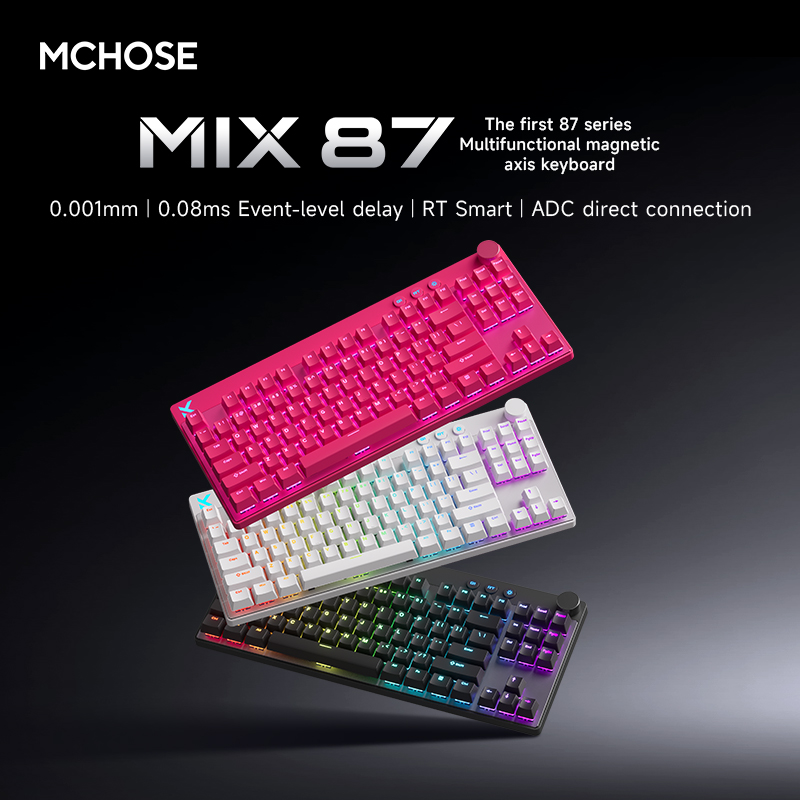 Hall Effect Magnetic Switch Keyboard - MCHOSE MIX87 Magnetic Switch Mechanical Keyboards