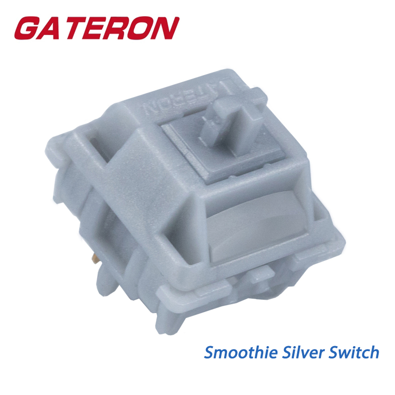 Keyboard Switch Lubed Linear 45G - Gateron Smoothie Silver Switch Linear 5