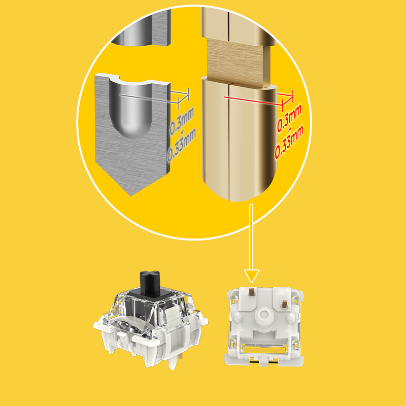 GATERON G Yellow Pro 3.0 RGB 5 - đánh giá và giá Gateron Switch Linear Tactile
