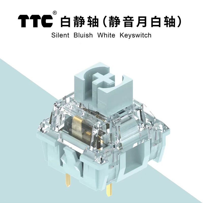 TTC Bluish White Switch for Me - đánh giá và giá Silent Switch Mechanical Keyboard