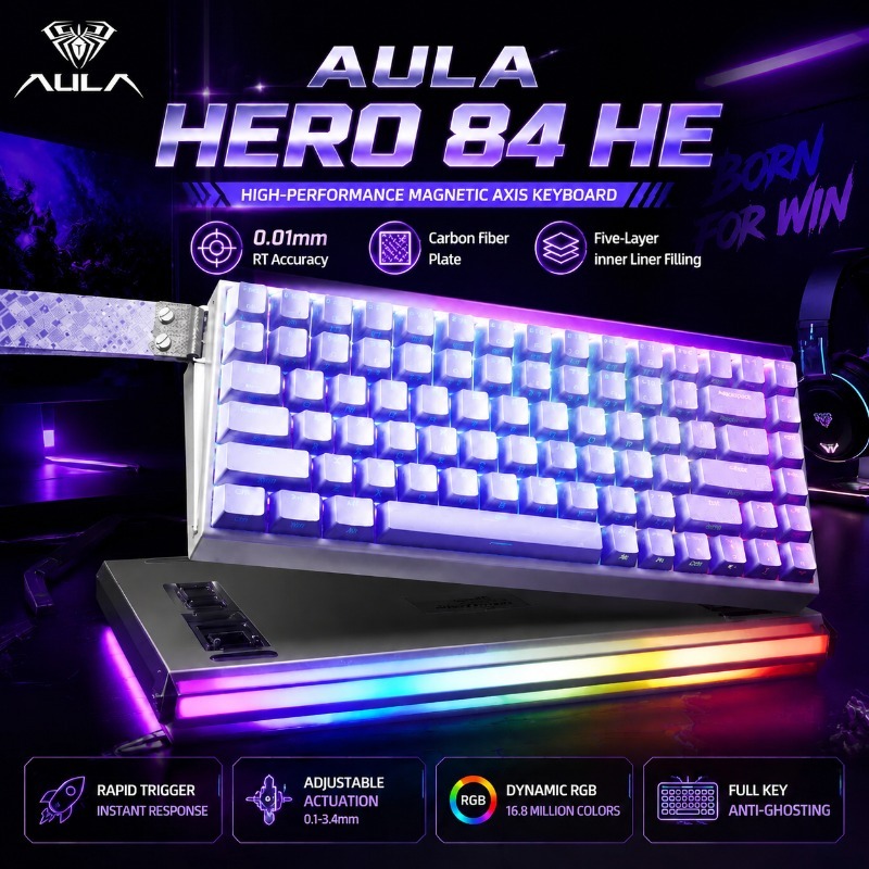 AULA HERO84 Magnetic Gaming Me - đánh giá và giá Hall Effect Magnetic Switch Keyboard