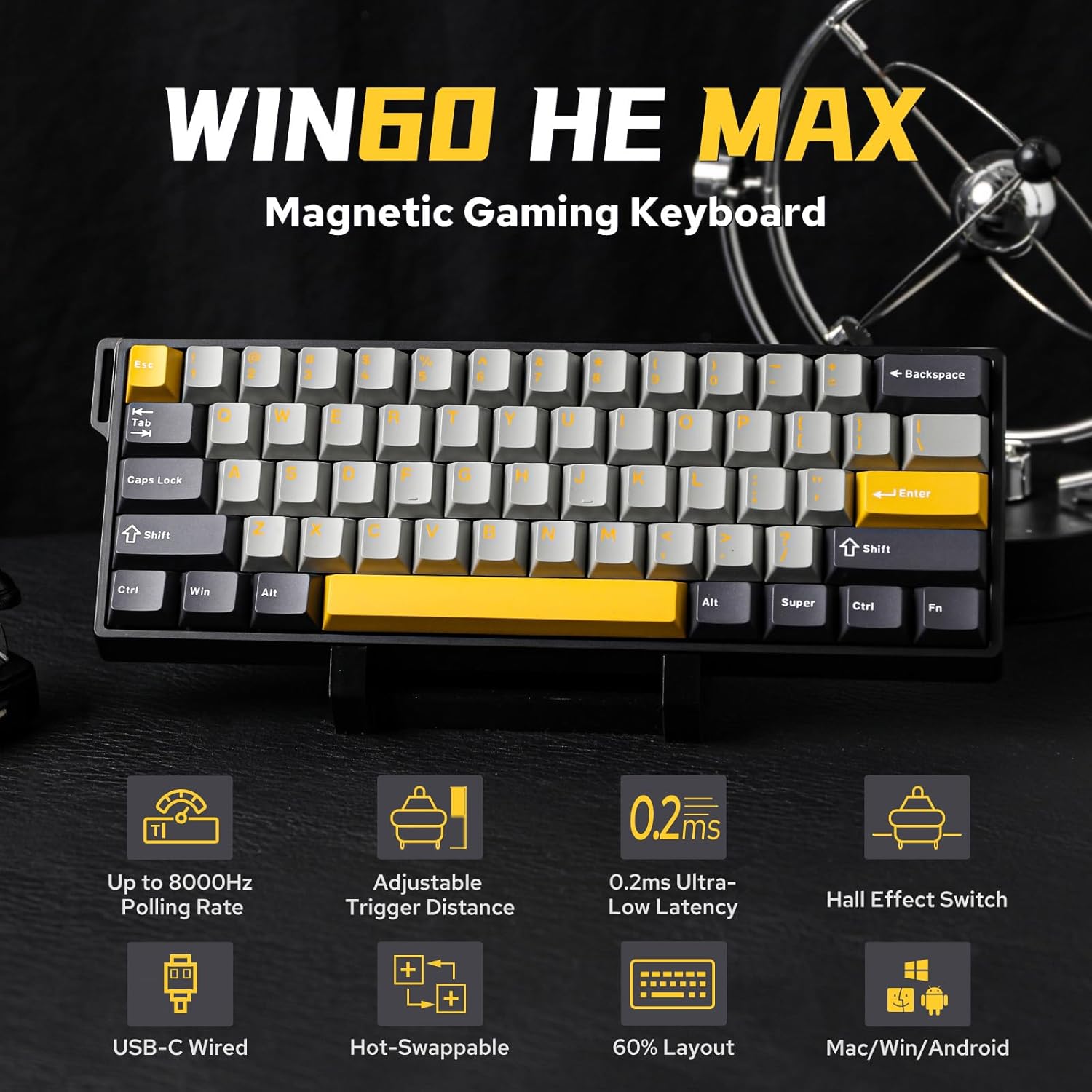 AULA WIN60 HE 60% Max Pro Magn - đánh giá và giá Hall Effect Magnetic Switch Keyboard