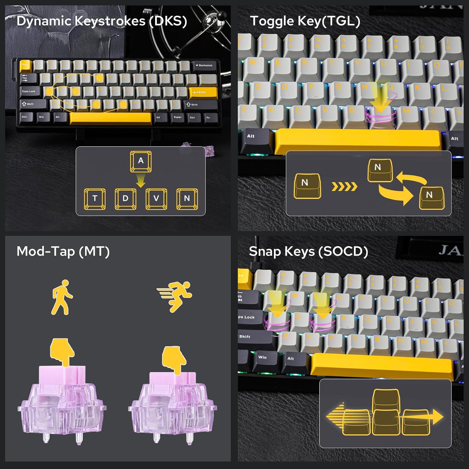 AULA WIN60 HE 60% Max Pro Magn - đánh giá và giá Hall Effect Magnetic Switch Keyboard