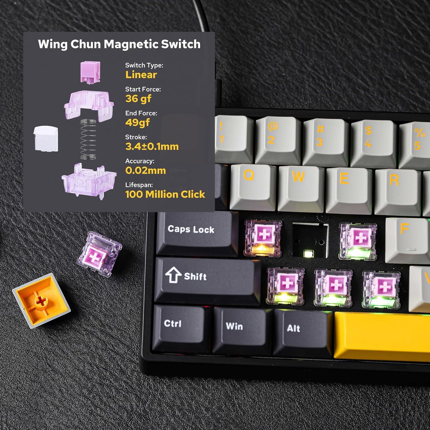 AULA WIN60 HE 60% Max Pro Magn - đánh giá và giá Hall Effect Magnetic Switch Keyboard