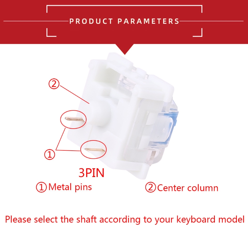 Outemu 3Pin Switches black red - đánh giá và giá Cherry Mx Switch Blue Brown Red