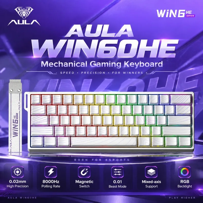 AULA WIN60HE Magnetic Switch K - đánh giá và giá Hall Effect Magnetic Switch Keyboard