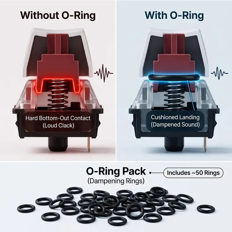 Keyboards Silent Ring Rubber O - đánh giá và giá Silent Switch Mechanical Keyboard