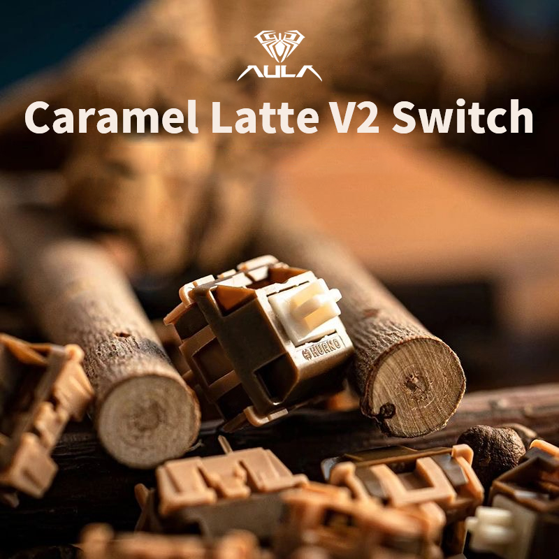 AULA Caramel Latte V2 Switch 4 - đánh giá và giá Keyboard Switch Lubed Linear 45G